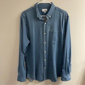 Sonoma Mens Tretch Denim Button Up Shirt